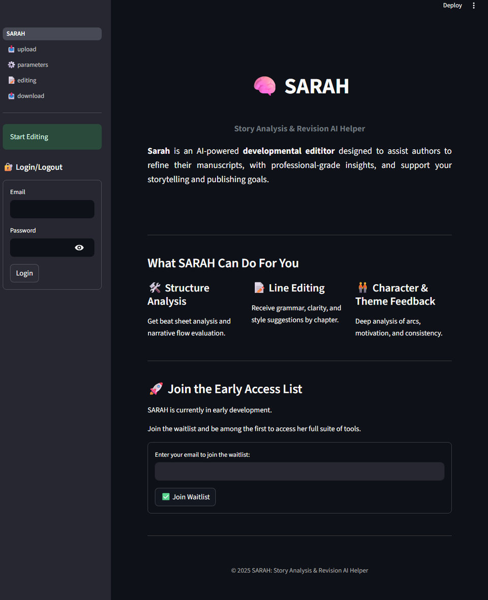 SARAH Home Page